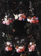 unknow artist Garland of Flowers oil painting on canvas